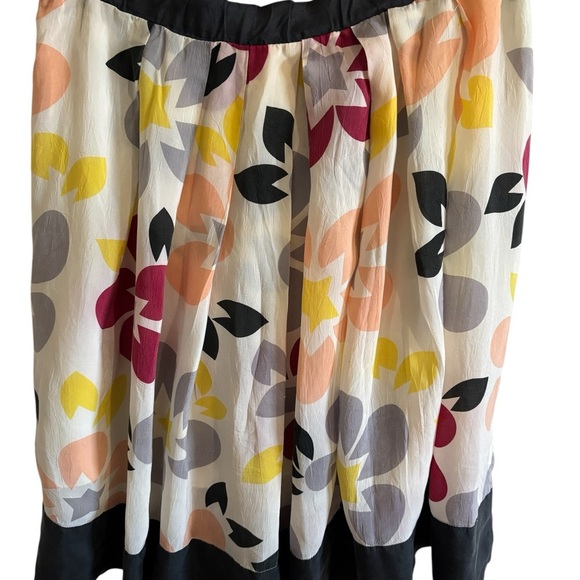 Johnny Was Womens XS Silk Skirt Pleated Boho Colorful Floral *Flaw* - Picture 4 of 8